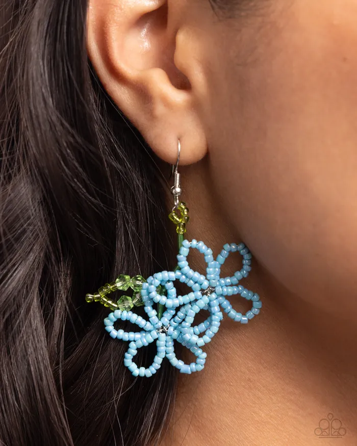 Rings Paparazzi Accessories Beaded Blooms Blue