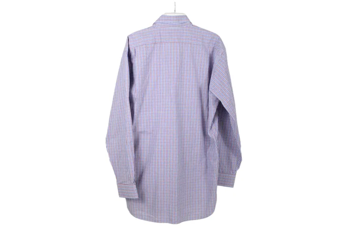 Rings Paul Fredrick Paul Fredrick TwoPly Cotton Pinpoint Blue Red Plaid Trim Fit Shirt 17 12 35 Rings Paul Fredrick Paul Fredrick TwoPly Cotton Pinpoint Blue Red Plaid Trim Fit Shirt 17 12 35