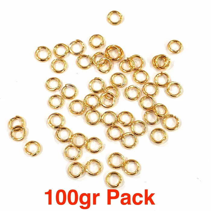 Rings Peppy Beads 24Kt Gold Plated Jump Rings 4mmX07mm 24 Kt Gold Plated Open Jump Rings Rings Peppy Beads 24Kt Gold Plated Jump Rings 4mmX07mm 24 Kt Gold Plated Open Jump Rings