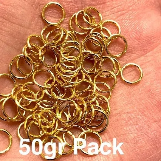 Rings Peppy Beads 24Kt Gold Plated Jump Rings 6mmX08mm 24 Kt Gold Plated Open Jump Rings Rings Peppy Beads 24Kt Gold Plated Jump Rings 6mmX08mm 24 Kt Gold Plated Open Jump Rings