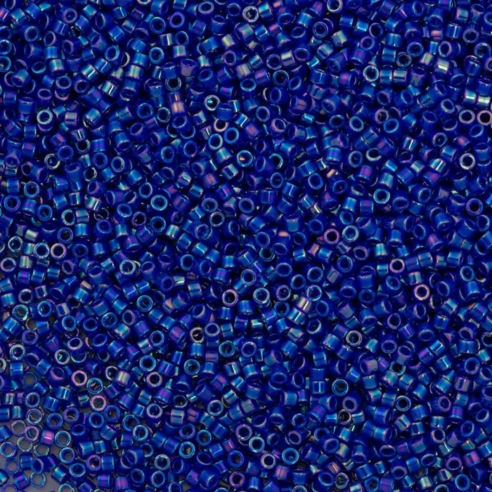 Rings Peppy Beads DB0165 Opaque Royal Blue AB Miyuki Delica 110