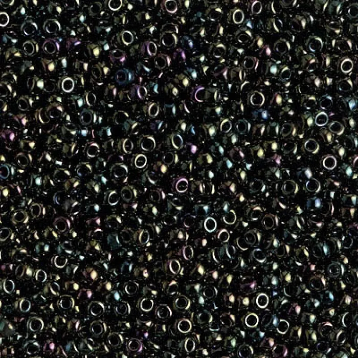 Rings Peppy Beads Miyuki Seed Beads 110 Metallic Forest Green Iris 0453