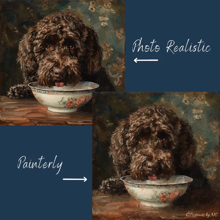 Rings Portraits by NC King Charles Spaniel Puppy Oil Portrait