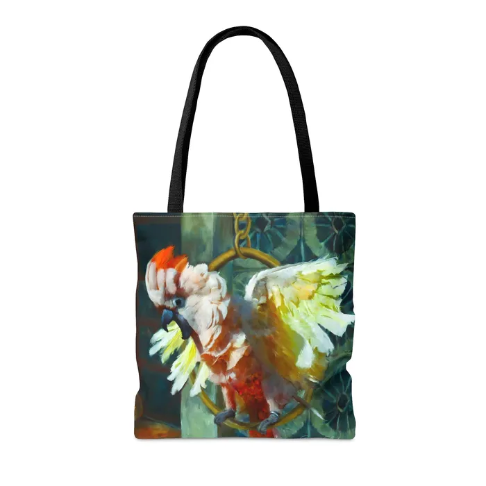 Rings Portraits by NC Tote Bag Moluccan Cockatoo Design