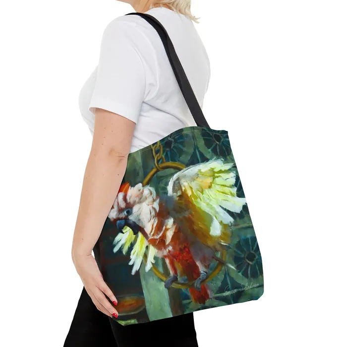 Rings Portraits by NC Tote Bag Moluccan Cockatoo Design