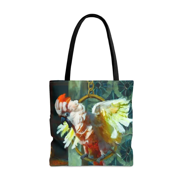 Rings Portraits by NC Tote Bag Moluccan Cockatoo Design