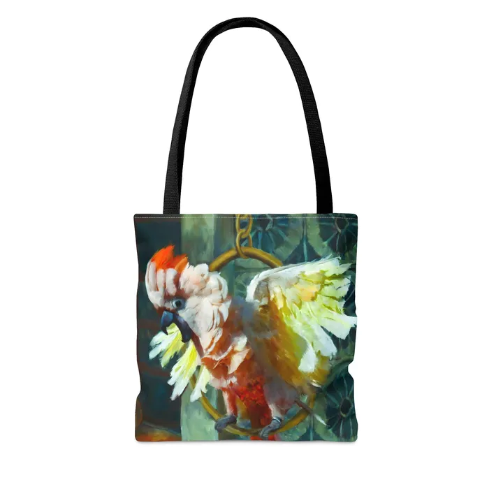 Rings Portraits by NC Tote Bag Moluccan Cockatoo Design