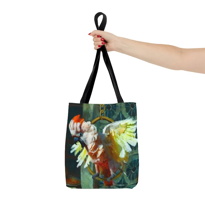 Rings Portraits by NC Tote Bag Moluccan Cockatoo Design