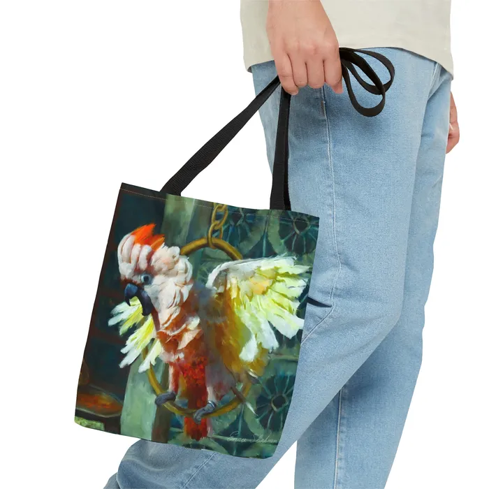 Rings Portraits by NC Tote Bag Moluccan Cockatoo Design