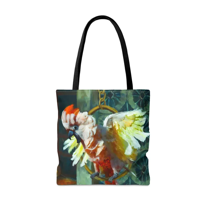 Rings Portraits by NC Tote Bag Moluccan Cockatoo Design