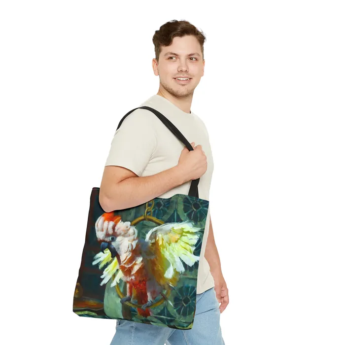 Rings Portraits by NC Tote Bag Moluccan Cockatoo Design