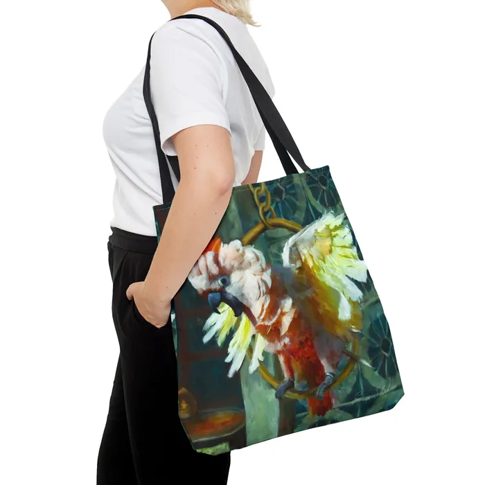 Rings Portraits by NC Tote Bag Moluccan Cockatoo Design