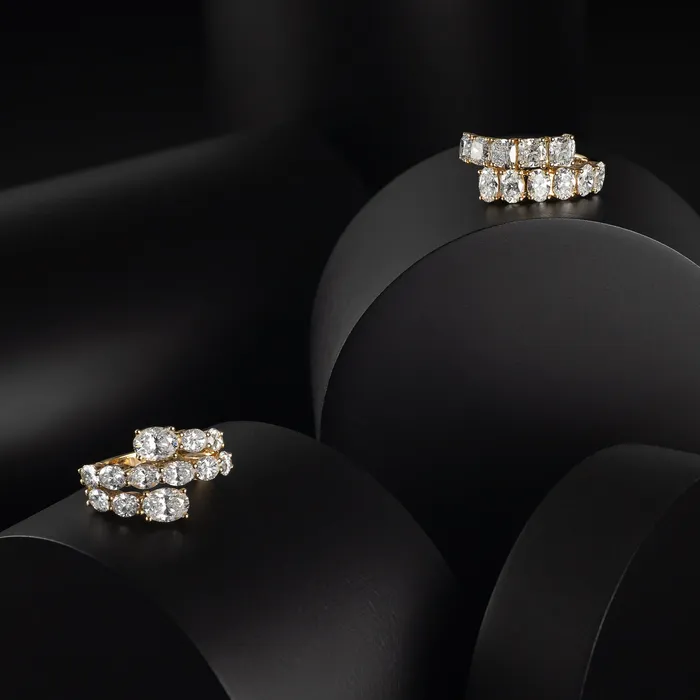 Rings RACHEL LYNN CHICAGO 18 Karat Yellow Gold Oval Diamond Triple Wrap Ring