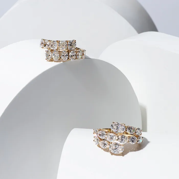 Rings RACHEL LYNN CHICAGO 18 Karat Yellow Gold Oval Diamond Triple Wrap Ring