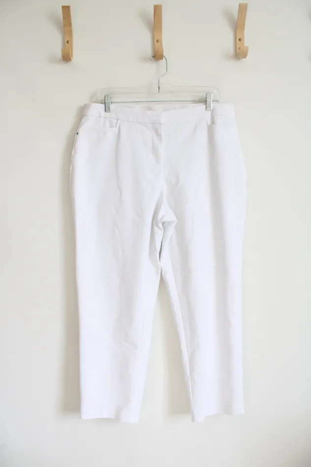 Rings Rafaella Rafaella Curvy White Trouser Pants 14