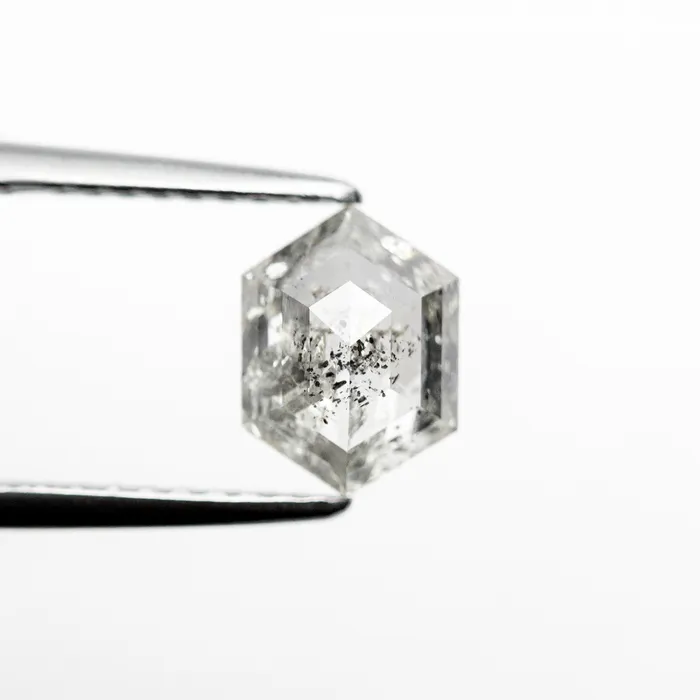Rings Salt and Pepper Step Cut Diamond 114ct Hexagon Misfit Diamonds