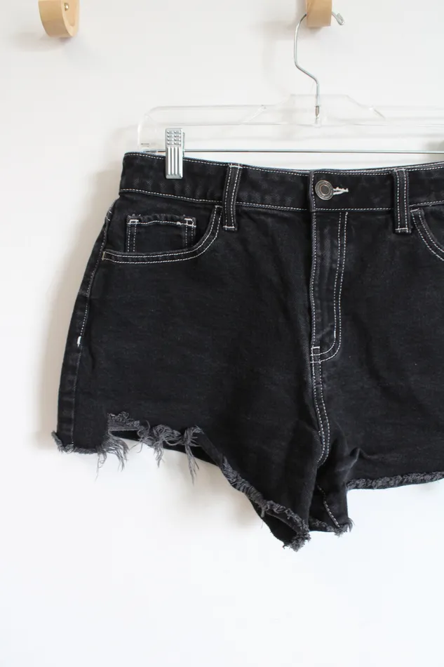 Rings SO SO Super High Rise Black Denim Cuttoff Shorts 1130W