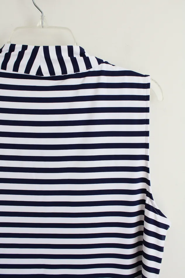 Rings Talbots Navy White Striped Tank XL Talbots