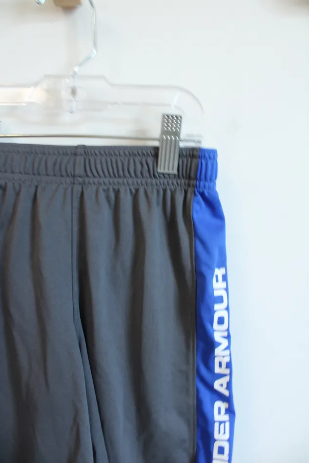 Rings Under Armour Under Armour Gray Blue Athletic Shorts Youth 6