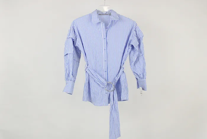 Rings Valerie Stevens Valerie Stevens Blue Striped Blouse S