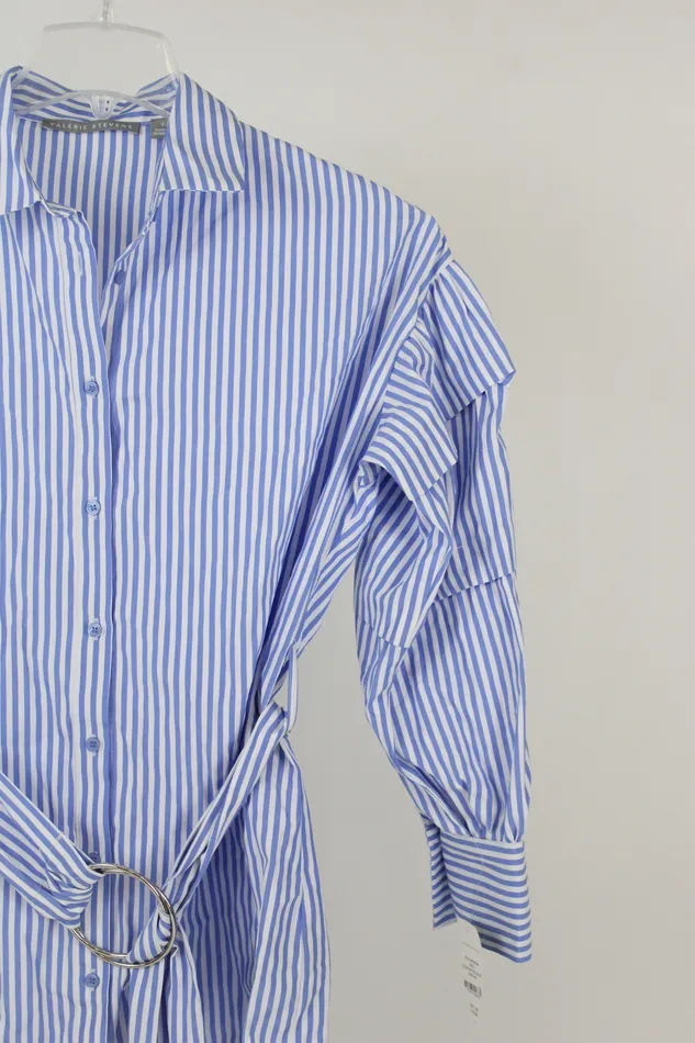 Rings Valerie Stevens Valerie Stevens Blue Striped Blouse S