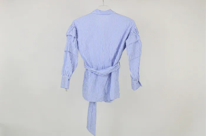 Rings Valerie Stevens Valerie Stevens Blue Striped Blouse S