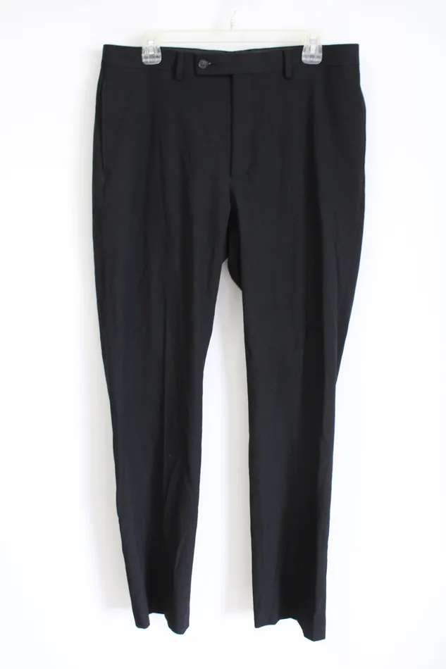 Rings Van Heusen Van Heusen Slim Fit Flex Black Pant 34X32