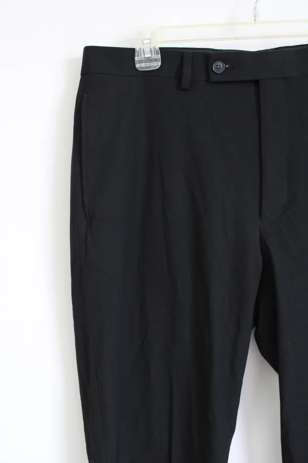 Rings Van Heusen Van Heusen Slim Fit Flex Black Pant 34X32