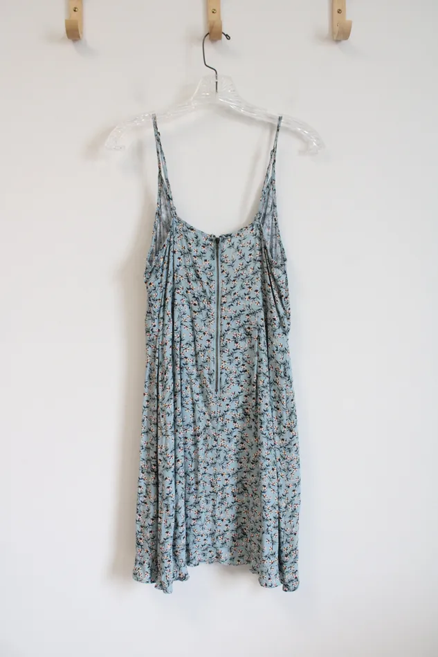 Rings Xhilaration Xhilaration Blue Floral Wrap Dress M