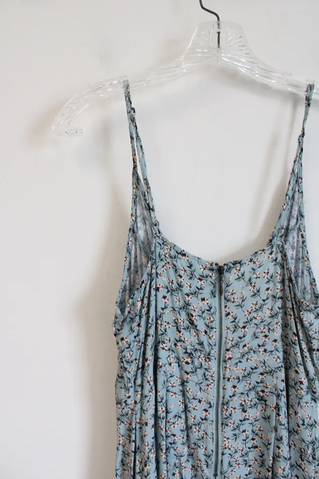 Rings Xhilaration Xhilaration Blue Floral Wrap Dress M