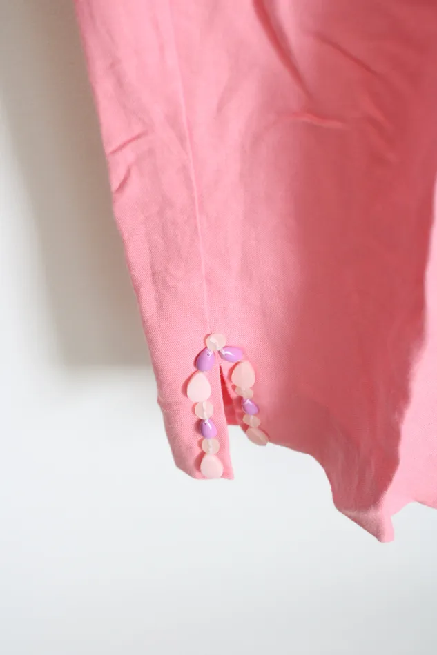 Ruby Rd Pink Linen Blend Capri Pant 12 Ruby Rd Earrings