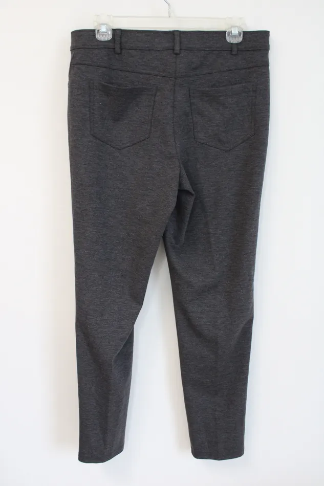 Ruby Rd Ruby Rs Gray Stretch Pant 10 Earrings