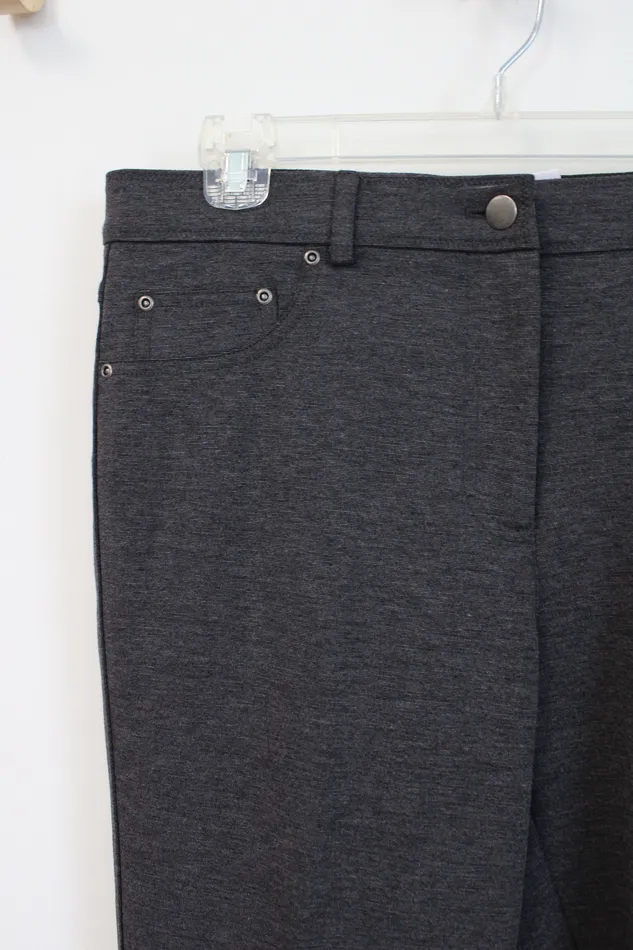 Ruby Rd Ruby Rs Gray Stretch Pant 10 Earrings