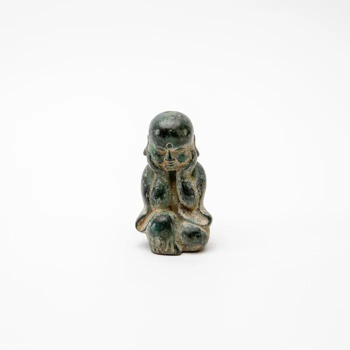 Sacred Statues Earrings Green Jizo Statue 2