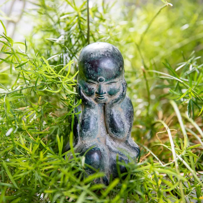 Sacred Statues Earrings Green Jizo Statue 2