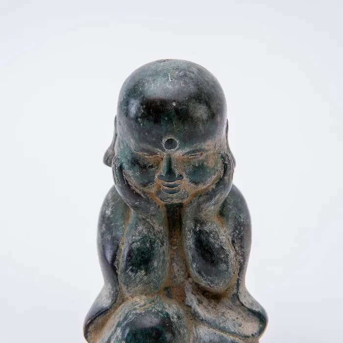 Sacred Statues Earrings Green Jizo Statue 2