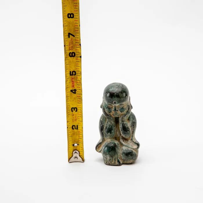 Sacred Statues Earrings Green Jizo Statue 2
