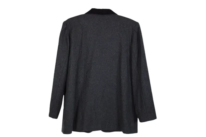 Sag Harbor Charcoal Gray Wool Blazer Jacket 14 Petite Sag Harbor Earrings