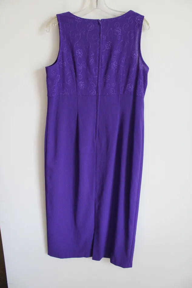 Sag Harbor Sag Harbor Vintage Purple Maxi Dress 12 Petite Earrings