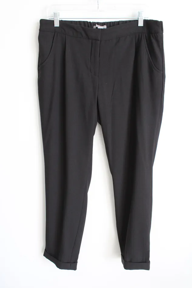 Saint Tropez West Black Cuffed Trouser Pant L Saint Tropez West Rings