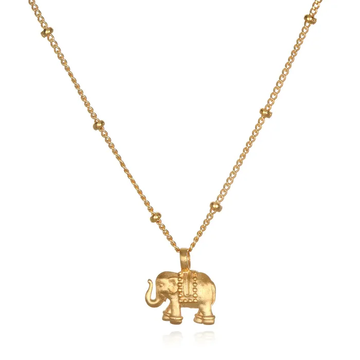 Satya Necklaces Dainty Elephant Pendant Gold Necklace