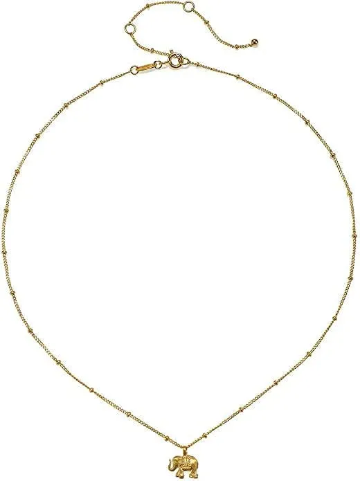 Satya Necklaces Dainty Elephant Pendant Gold Necklace