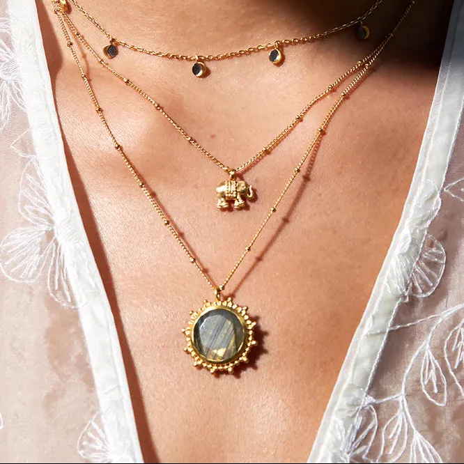 Satya Necklaces Dainty Elephant Pendant Gold Necklace