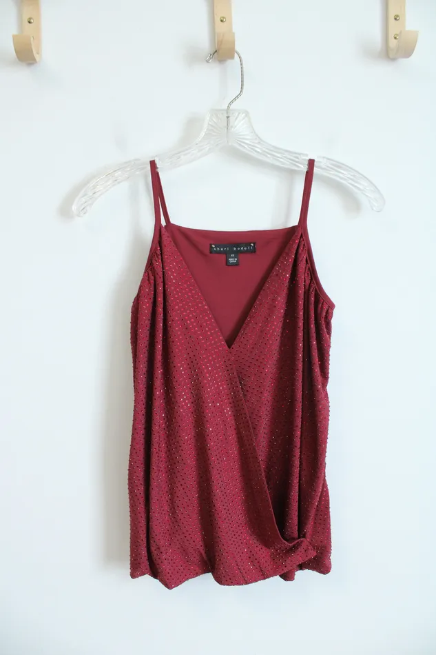 Sheri Bodell Earrings Sheri Bodell Red Bedazzled Wrap Tank XS