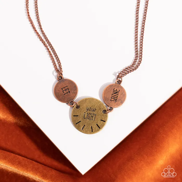Shine Your Light Copper Paparazzi Accessories Necklaces