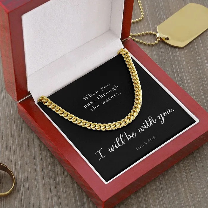 ShineOn Fulfillment Necklaces Cuban Link Chain Mens Necklace Isaiah 432