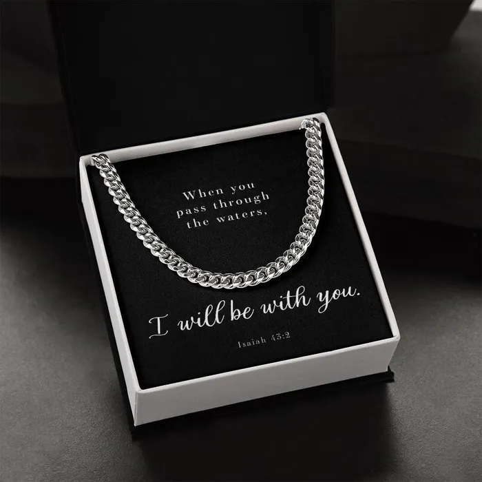 ShineOn Fulfillment Necklaces Cuban Link Chain Mens Necklace Isaiah 432