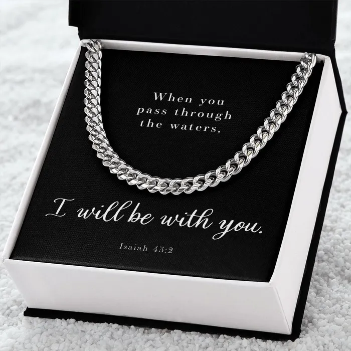 ShineOn Fulfillment Necklaces Cuban Link Chain Mens Necklace Isaiah 432