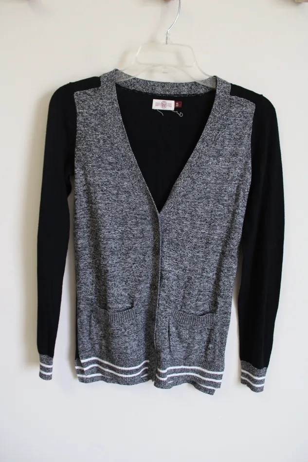SO Rings SO Gray Black Cardigan XS