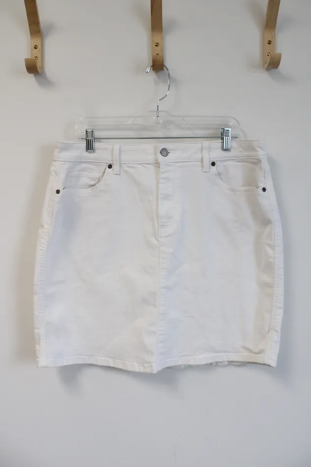 Sonoma Rings Sonoma White Denim Mini Skirt 16